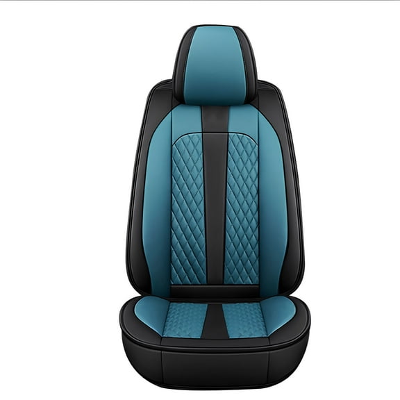 Leadwolf Front Car Seat Protectors for Hyundai for Accent/Brio/Solaris/i25/Avega/ 2006-Present Premium Leather Driver Seat Protectors standard Black and Blue 1PCS