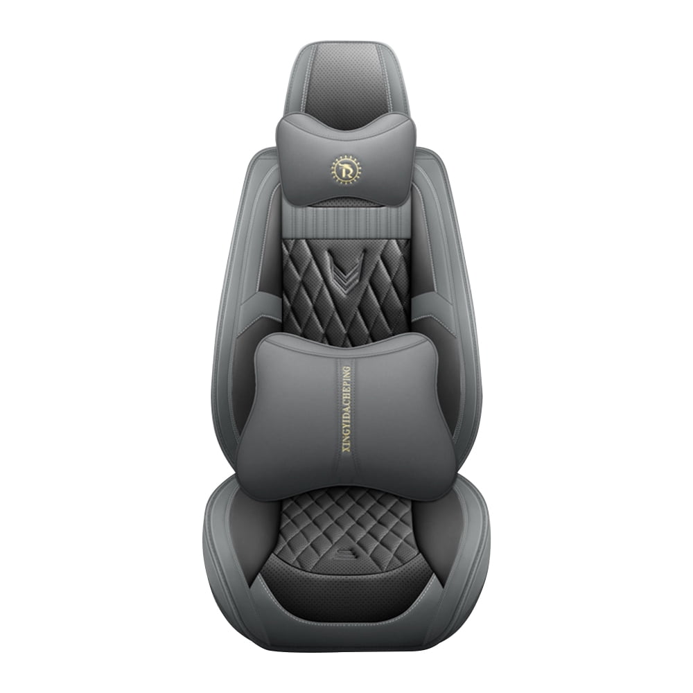 Leadwolf Front Car Seat Protectors for BMW for X3M 2003-2017 Luxury Auto Interior Cushions luxury Gray 1PCS