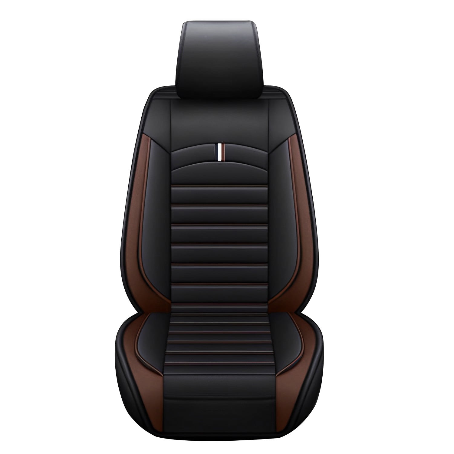 Leadwolf Front Car Seat Protectors for BMW for iX1 2015-Present Luxury Auto Interior Cushions standard Black and Coffee 1PCS