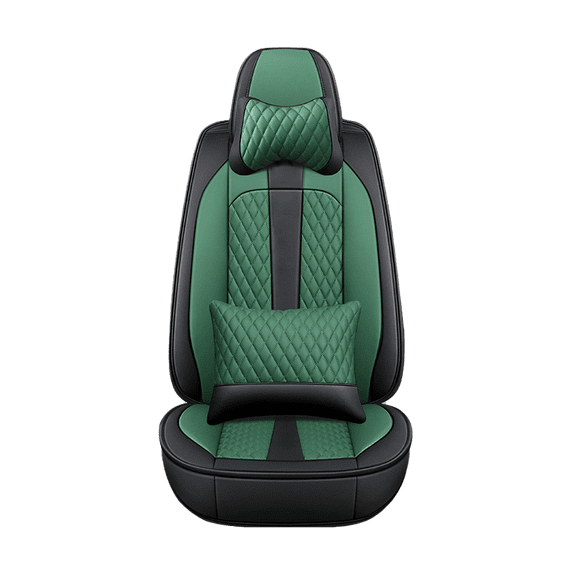 Leadwolf Front Car Seat Protectors for Isuzu for Axiom 2002-2004 Luxury Auto Interior Cushions luxury black and green 1PCS