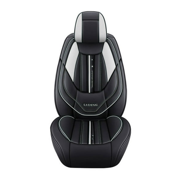 Leadwolf Front Car Seat Protectors for Kia for Forte 2019-Present Luxury Auto Interior Cushions standard Black and White 1PCS