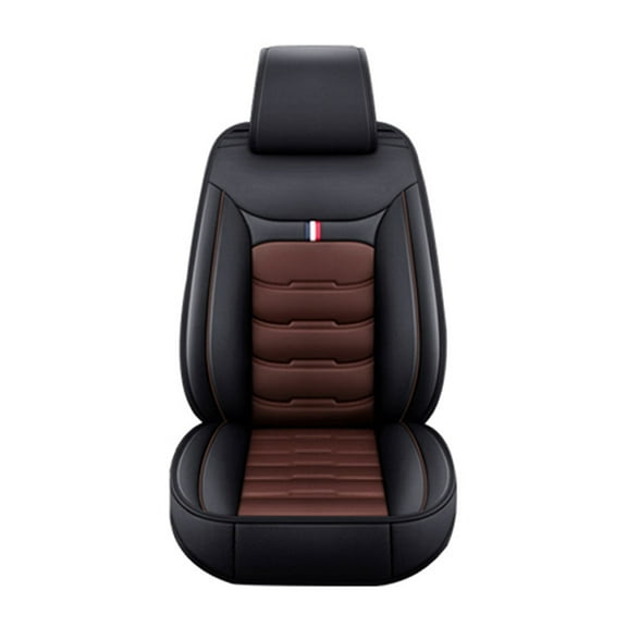 Leadwolf Front Car Seat Protectors for MG for HS/EHS/Pilot 2018-Present Waterproof Soft Front Rear Cushion Protector standard Black and Coffee 1PCS