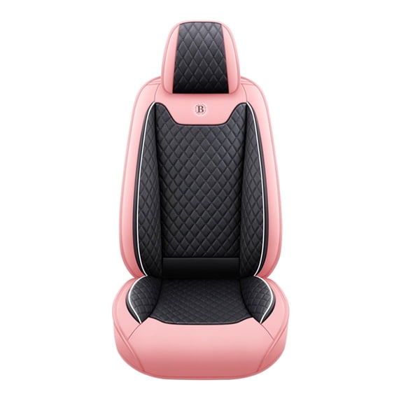 Leadwolf Front Car Seat Protectors for Mercedes-Benz for B260 2009-Present Luxury Auto Interior Cushions standard Pink and Black 1PCS