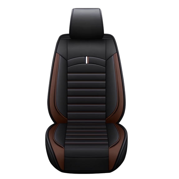 Leadwolf Front Car Seat Protectors for Opel for Ampera 2010-Present Waterproof Soft Front Rear Cushion Protector standard Black and Coffee 1PCS