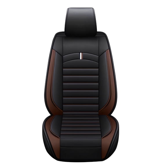 Leadwolf Front Car Seat Protectors for buick for Envision 2016-Present Waterproof Soft Front Rear Cushion Protector standard Black and Coffee 1PCS