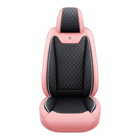 Leadwolf Front Car Seat Protectors for lincoln for Aviator 2002-Present Luxury Auto Interior Cushions standard Pink and Black 1PCS