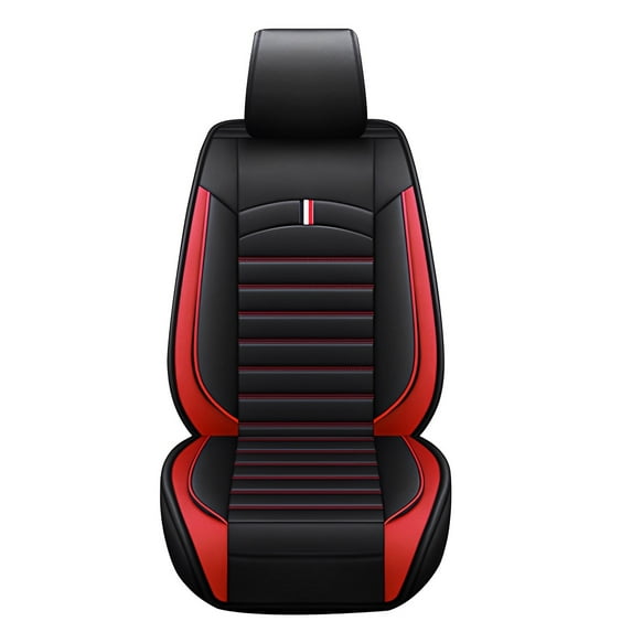Leadwolf Front Car Seat Protectors for toyota for 4runner/Hilux Surf/SW4 1990-Present Premium Leather Driver Seat Protectors standard Black and Red 1PCS