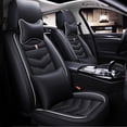 thumbnail image 1 of Leadwolf Front Pair Car Seat Covers Leather for Chevrolet for blazer 2019-Present 2 Seats Breathable, Waterproof with Anti-Slip Backrest Seat Protectors 2PCs Black and White, 1 of 7