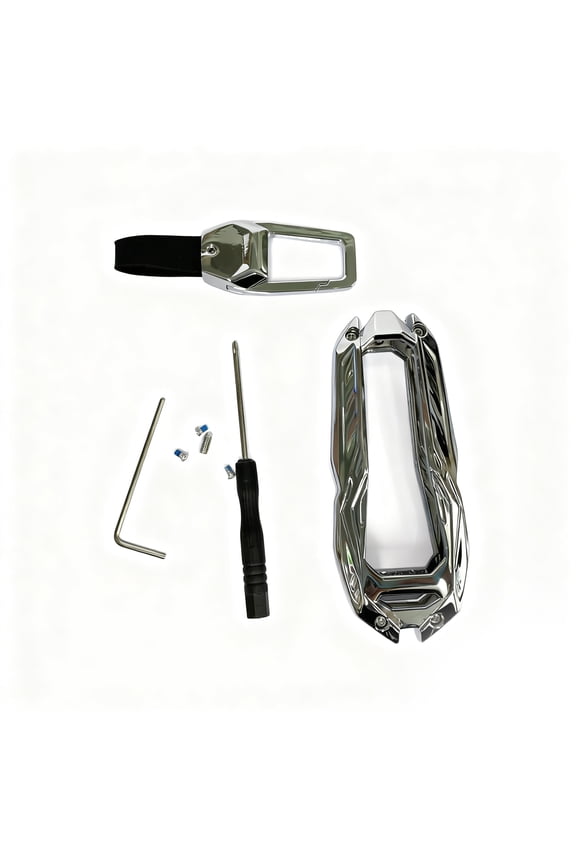 Keychain,Jijia for Mazda Key Fob Cover,Zinc Alloy Protection Car Key Shell Case Holder Smart Remote Keyless Entry Keyshell Accessories,metal buckle Silver