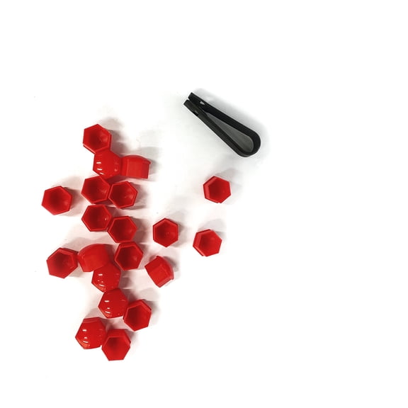 Leadwolf wheel hub bolt cap, Lug Nut CoversTire Nut Rust and Dust Protection Cover with Remover Clip, Auto Exterior Accessories Personalized Wheel Decor for Most Car 20PCS Black