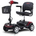 thumbnail image 1 of Leadzm Fold Adjustable Seat with Storage 4-Wheel Mobility Scooter, Red, 300 lb Limit, 1 of 9