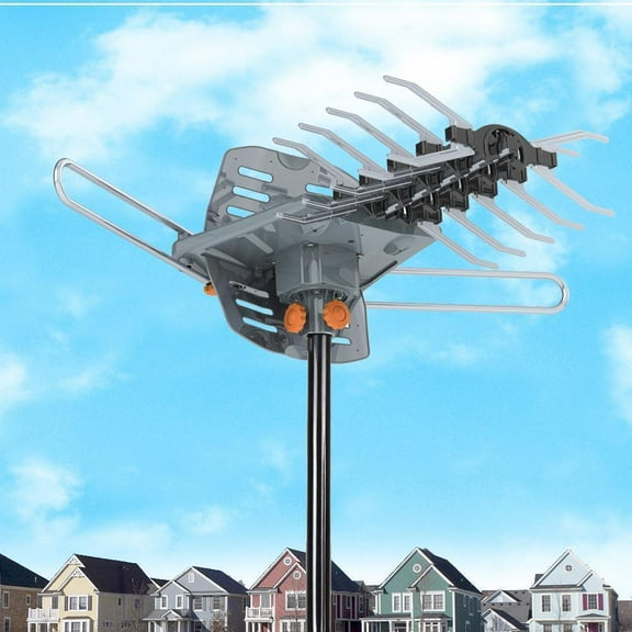 Leadzm Home Dorm 480 miles 1080P Outdoor Amplified TV Antenna Digital HD 360UV