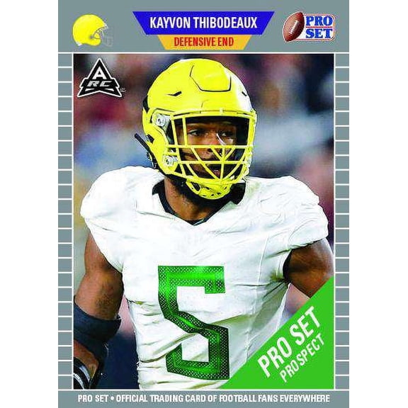 Leaf 2021 Pro Set Prospect Football   Kayvon Thibodeaux Trading Card (ARC Amateur Rookie Card)