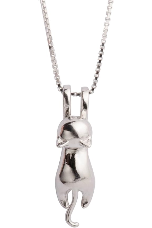 925 Sterling Silver Cat Necklace Jewelry for Women Trendy Dainty Charm Pendant Necklaces Best Friend Birthday Gifts for Her Sister Mom Wife Womens