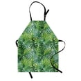 thumbnail image 1 of Leaf Apron Tropical Exotic Banana Forest Palm Tree Leaves Watercolor Design Image, Unisex Kitchen Bib Apron with Adjustable Neck for Cooking Baking Gardening, Pale Green and Dark Green, by Ambesonne, 1 of 3