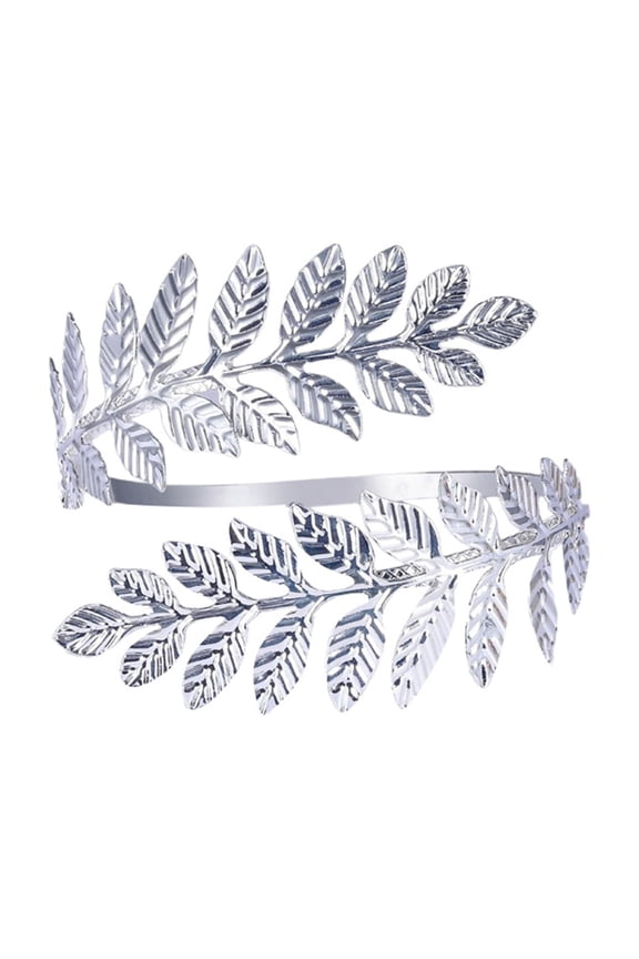 Leaf Arm Bracelet - Adjustable Greek Roman Laurel Leaf Armlet for Women, Elegant Upper Arm Band for Weddings, Festivals & Special Occasions