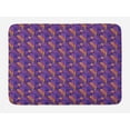 thumbnail image 1 of Leaf Bath Mat, Print of Colorful Tropical Leaves Intertwined Design Night in a Jungle Concept, Plush Bathroom Decor Mat with Non Slip Backing, 29.5" X 17.5", Quartz Marigold, by Ambesonne, 1 of 2