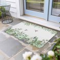 thumbnail image 1 of Leaf Bird Door Mat Indoor Outdoor, Sage Greeen Botanical Watercolor Animals Non Slip Welcome Mat with Rubber Backing, Absorbent Fabric Front Door Mats Entryway Rug for Home Patio Entrance 24"x36", 1 of 9