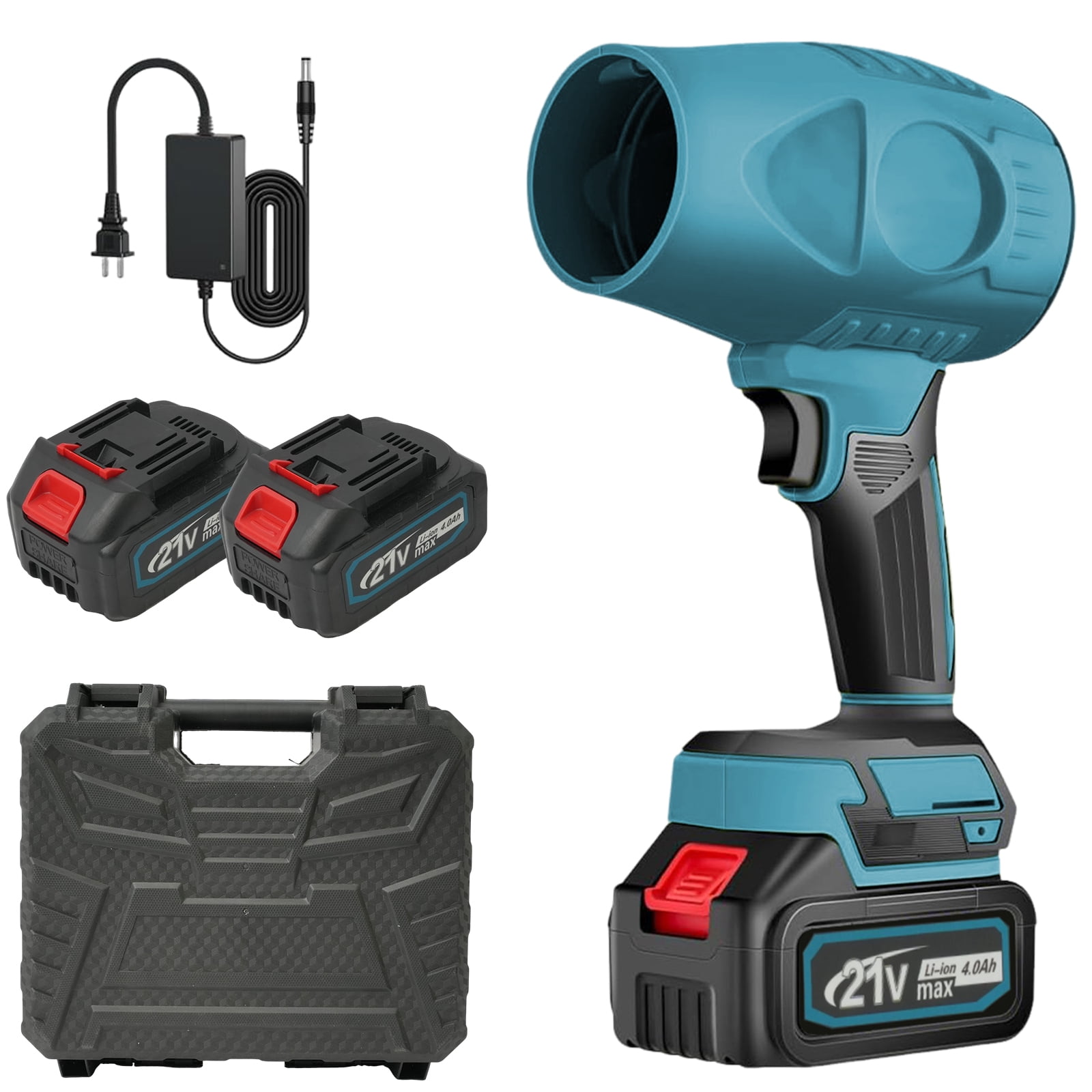 Leaf Blower,13000RPM Electric Cordless Leaf Blower with 2Pcs 21V Battery,1200W,190MPH Lightweight Air Blower for Patio Cleaning,Lawn Care,Leaves,Dust