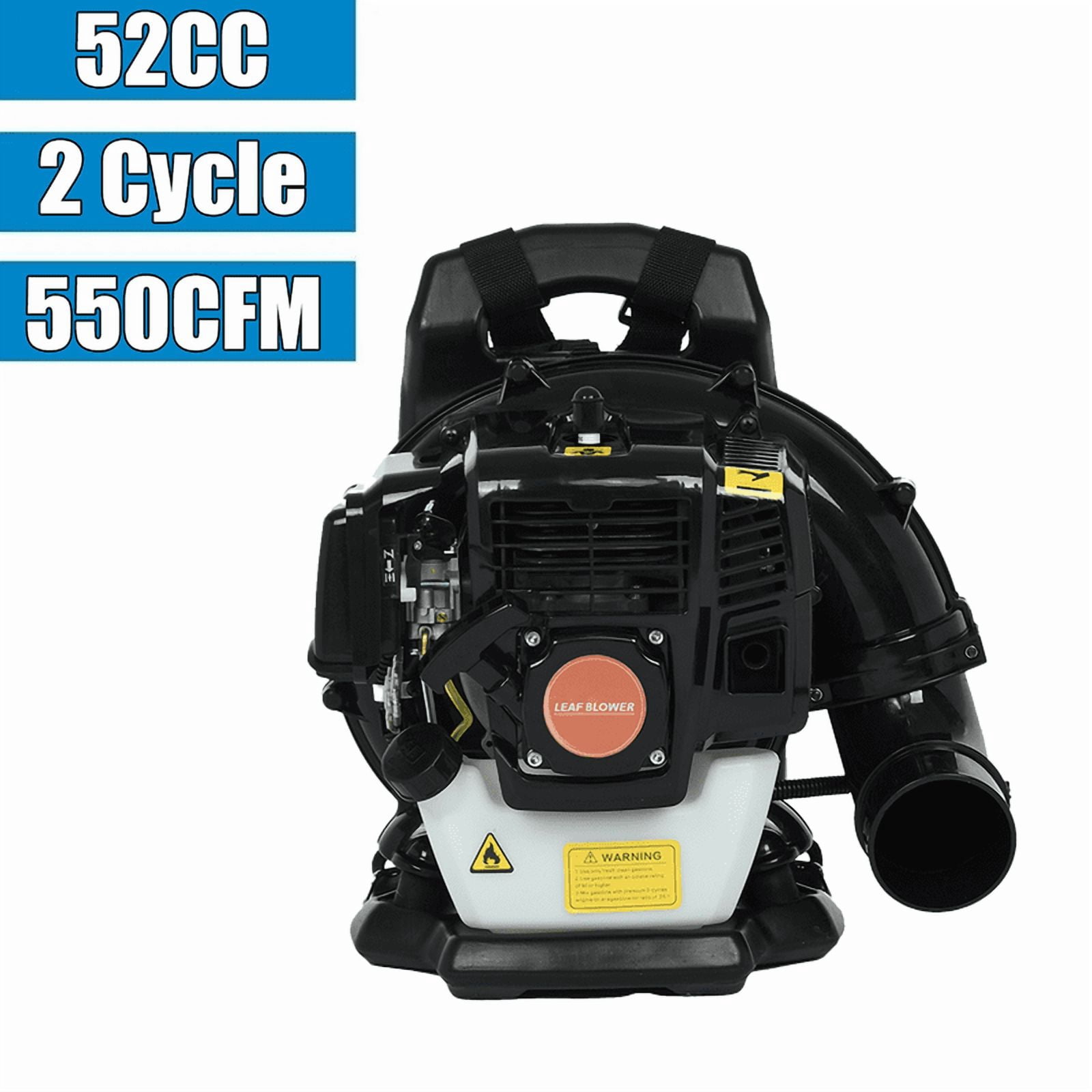 Leaf Blower - 52CC 550 CFM 2-Stroke Backpack Gas Powered Blower, Grass Lawn Air Cooling Gasoline with Air-Cooled, Snow for Garden