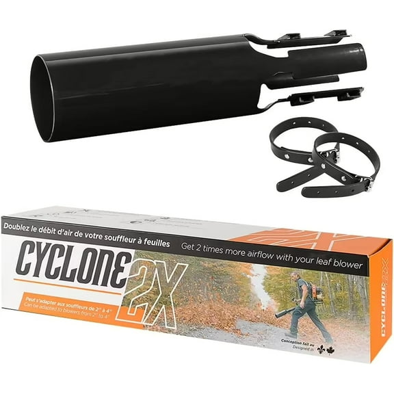 Leaf Blower Air Booster, Air Flow Booster for Blower, Turbo Nozzle Extension Boosts Speed & Power for Yard, Lawn, and Driveway Cleanup (Black)