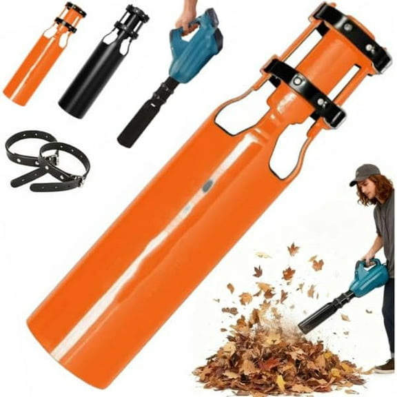 Leaf Blower Air Booster, Air Flow Turbo Booster for Leaf Blower Attachment Designed Based on Venturi Effect, 2nd Gen Airflow Amplifier, Doubling up AmountAir of Your Leaf Blowers (Orange)