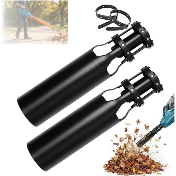 Leaf Blower Air Booster Attachment, 2X Airflow Amplifier with Heatproof & Corrosion-Resistant Nozzle, Dual Modes for Efficient Yard, Garage, and Outdoor Cleaning (Black 2Pcs)