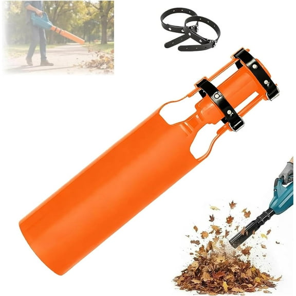 Leaf Blower Air Booster Attachment, 2X Airflow Amplifier with Heatproof & Corrosion-Resistant Nozzle, Dual Modes for Efficient Yard, Garage, and Outdoor Cleaning (Orange 1Pcs)