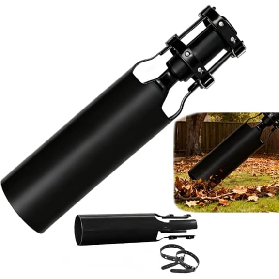 Leaf Blower Air Booster - Leaf Blower Booster Attachment High-Flow Nozzle Extension for 2-4 inch Blowers – Turbo Power Boost for Fast Yard Cleanup – Universal Fit for Gas and Electric Blower(BK)