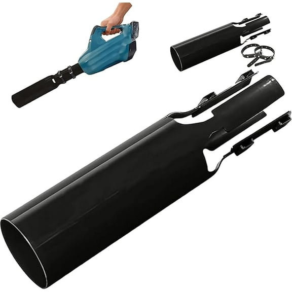 Leaf Blower Air Booster - Turbo Booster Leaf Blower Attachment Designed Based on Venturi Effect, The 2nd Gen Airflow Amplifier - Doubling up The Amount of Air of Your Leaf Blowers(1pcs,Black)