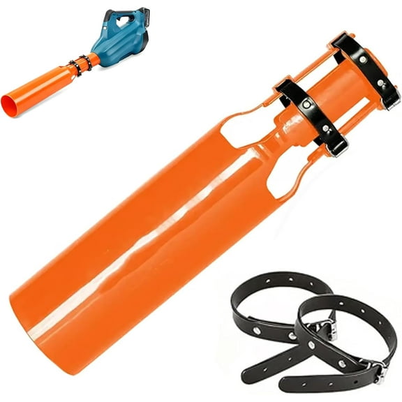 Leaf Blower Attachment - Leaf Blower Air Booster, Turbo Nozzle Extension Boosts Speed & Power, Universal Fits All 2-4 in Circular Nozzle Blowers for Yard, Lawn, and Driveway Cleanup (1PCS Orange)