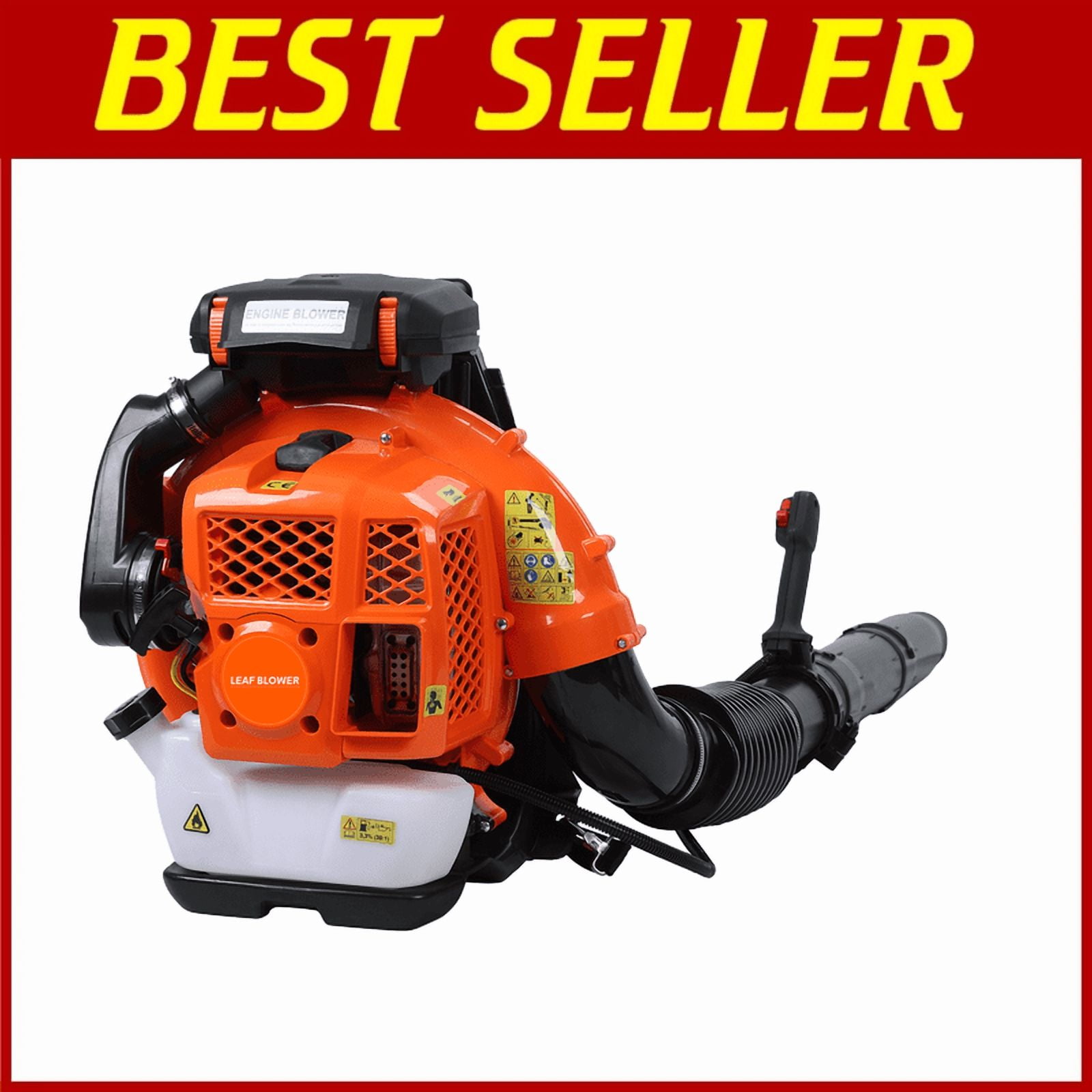 Backpack Leaf Blower, 80CC 4.8HP 2 Stroke Gas Leaf Blower, 900CFM , 206MPH , Powerful Clearing Performance and Ergonomic Design