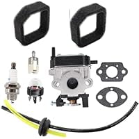 Leaf Blower Carburetor Compatible with Hitachi RB24EA RB24EA(S) RB24EAP 23.9cc, Replacement for 6698373 with Fuel Line Kit