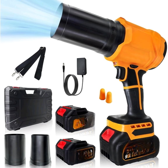 Leaf Blower Cordless with 221V Batteries, Turbo Jet Handheld Blower with Nozzle, Mini Leaf Blower Cordless, Variable Speed for Lawn Care, Patio, Car Drying, Snow & Dust Cleaning$$