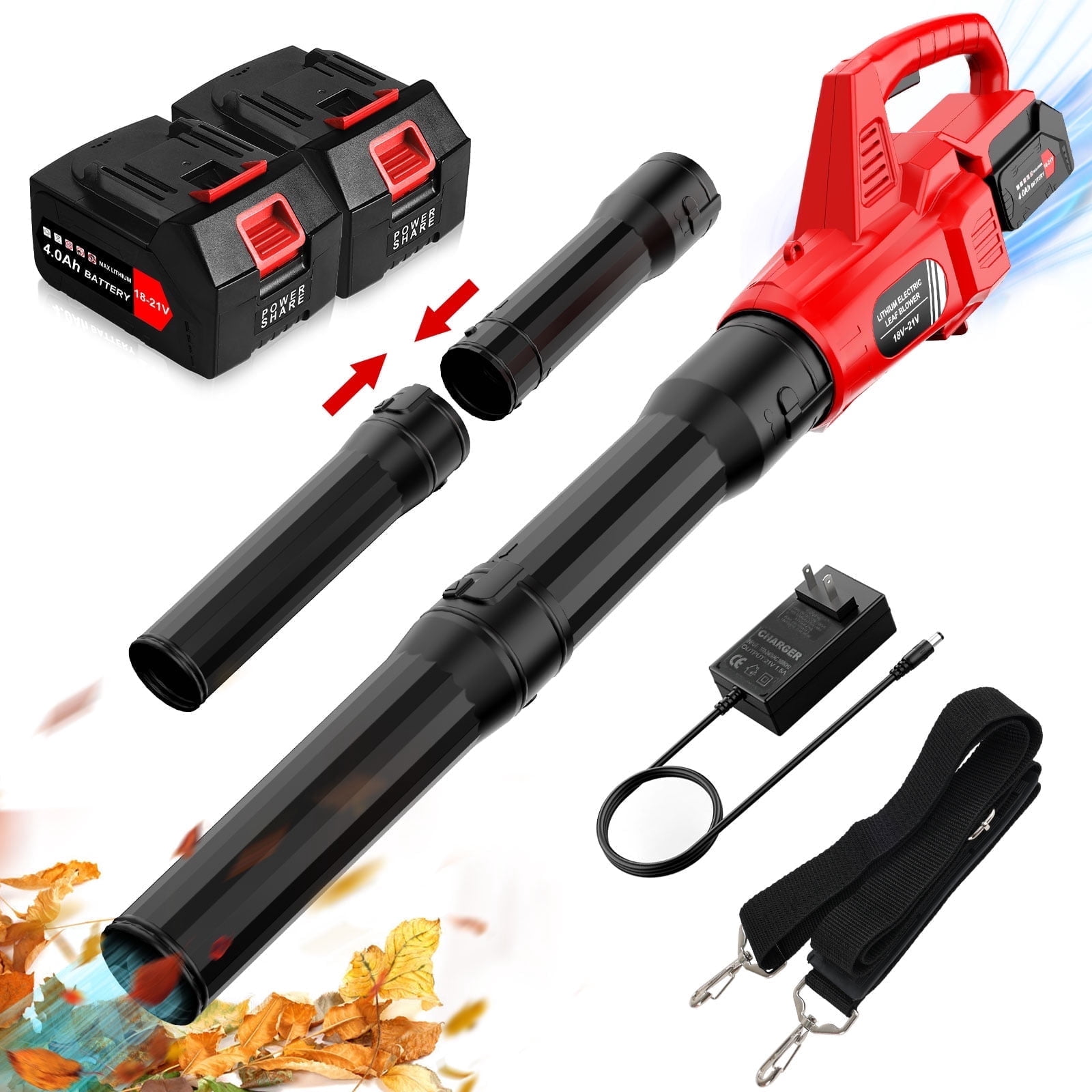 Tanbaby 21V Cordless Leaf Blower, Variable Speed, Electric Leaf  display picture 1