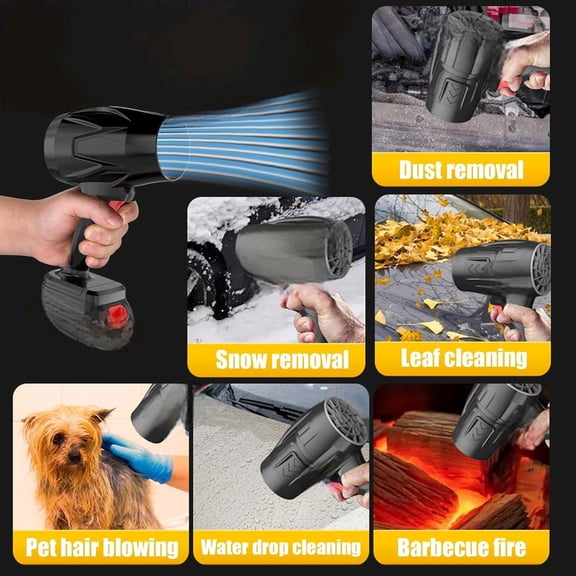 Leaf Blower Cordless with Battery and Charger, 21V Hand Held Blower, Turbo Air Jet Blower, Portable Handheld Leaf Blower with Adjustable Speed for Patio, Lawn Care, Car Snow, Blowing Leaves and Dust