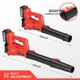 thumbnail image 1 of Leaf Blower Cordless, Electric Brushless Leaf Blower with 2 * 4.0Ah Battery Powered, Blowers for Lawn Care, Blower with Extension Nozzle, Battery Powered Blowers Leaf Cordless, 1 of 6