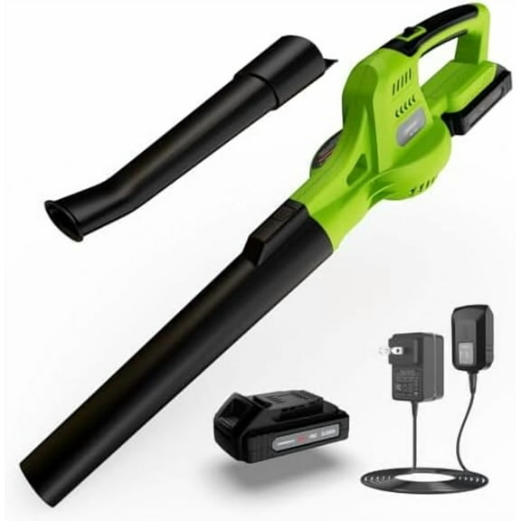 Leaf Blower Cordless,Electric Leaf Blower with a 20V 10C 2000mA Battery and Charger, Variable Speed, Leaf blowers for Lawn Care, Patio, Home$$Garden & Patio