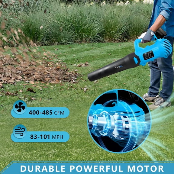 Leaf Blower Cordless Hand Electric Leaf Blower/Leaf Vacuum,20V 5 Speed Lightweight Sweeper Vacuum with 2 Battery and Charger,Portable for Lawn Care/Dust/Pet Hair/Dust/Trash