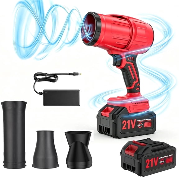 Leaf Blower Cordless, Mini Blower with 24.0Ah Batteries & Charger, Lightweight Electric Handheld Blower for Lawn Care, Patio Cleaning, Dust Cleaner, Snow Blower