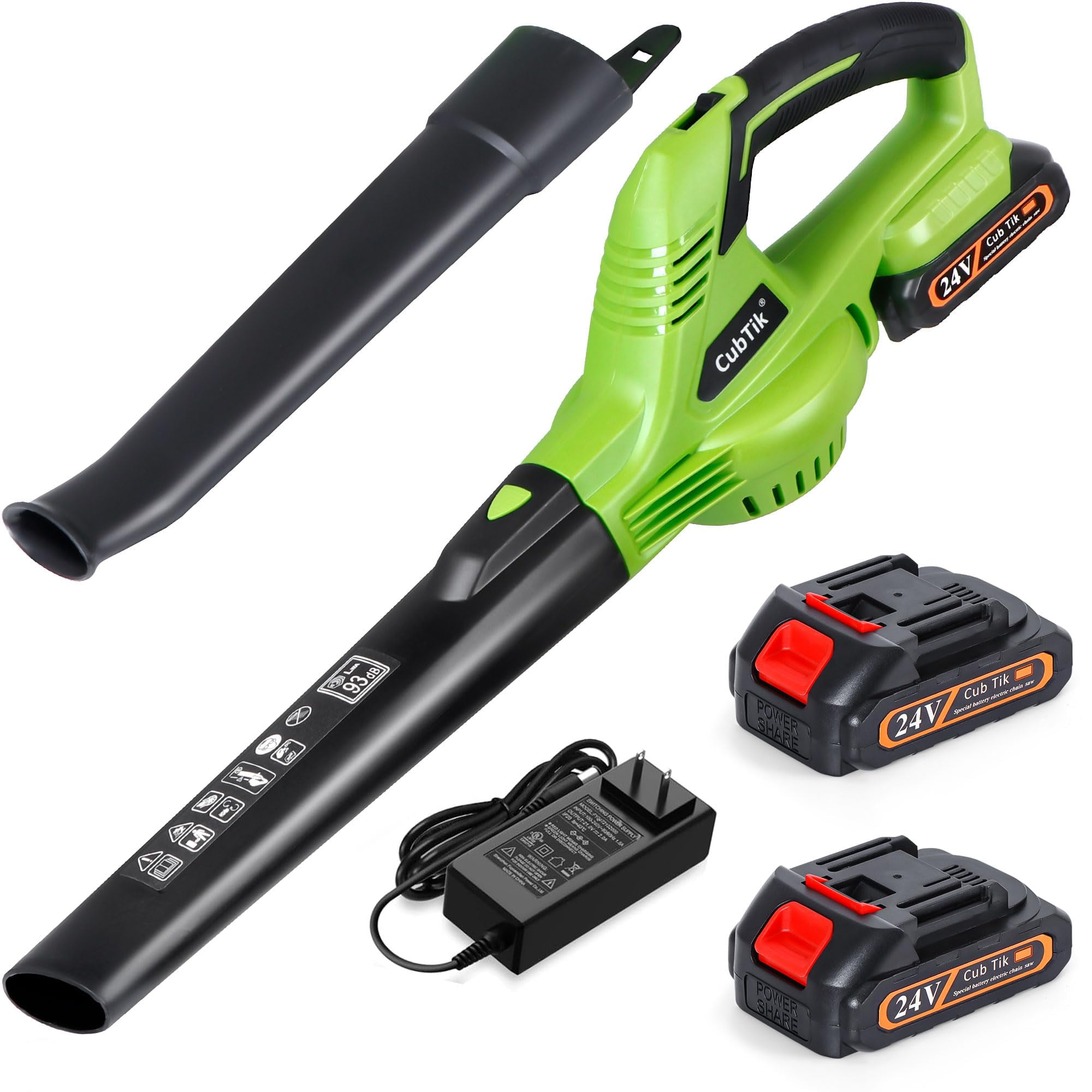 Leaf Blower Cordless with OIF8 2x2.0AH Batteries and Charger 21V Electric Leaf Blower