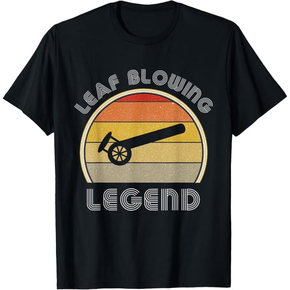 Leaf Blower Legend Funny Lawn Care For Men Landscaping Retro T-Shirt men and women can wear, black, white, gifts