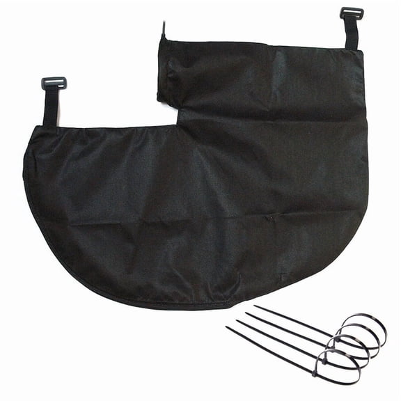 Leaf Blower Vacuum Bag, Universal Replacement Collection Bag with Zipper & Adjustable Strap for Leaf Blowers, Includes 1 Bag + 4 Cable Ties, Ideal for Yard Leaf Collection, Lawn Debris Cleanup, Garde