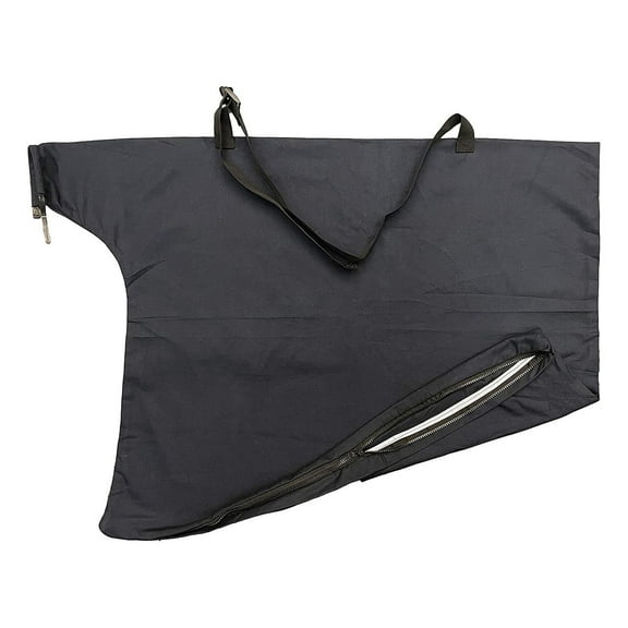 Leaf Blower Vacuum Zippered Bottom Dump Bag, Replacement Leaf Collection Bag 80X44Cm, for Ultra Blower Rake and Vacuum Leaf Blowers, Durable Cloth Black