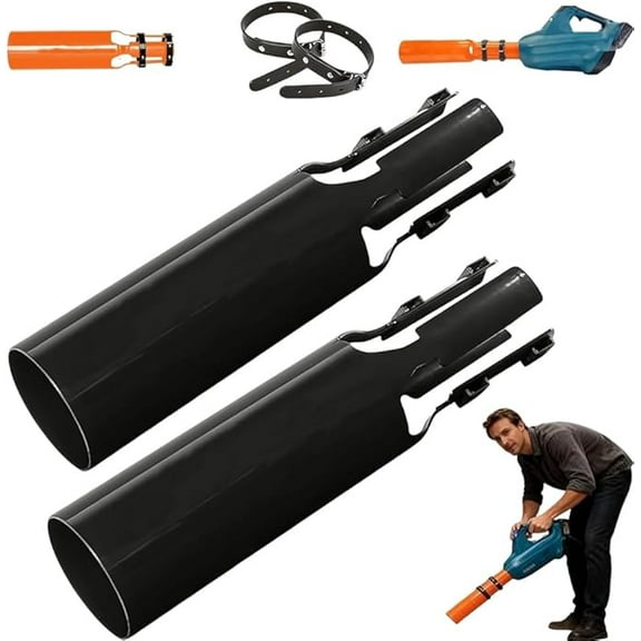 Leaf Blowers,2X Leaf Blower Attachment,Cordless High-Flow Air Booster Attachment,Turbo Nozzle Extension Boosts Speed & Power,Fits 2-4 Inch Blowers for Yard,Lawn,Driveway Cleanup(2pcs,Black)