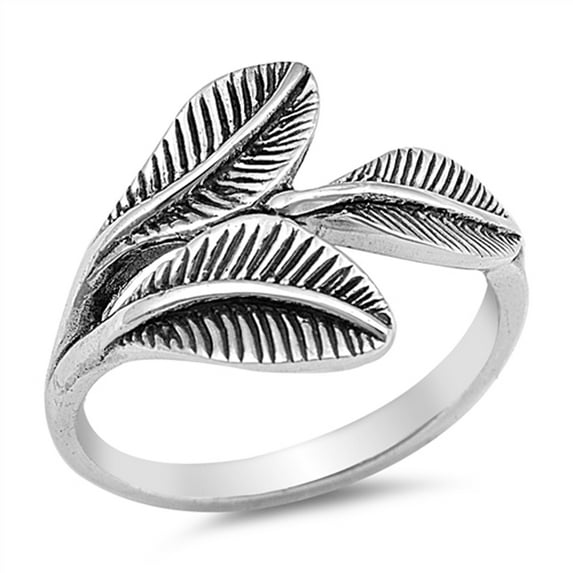 Leaf Branch Popular Ring .925 Sterling Silver Band Jewelry Female Male Unisex Size 6
