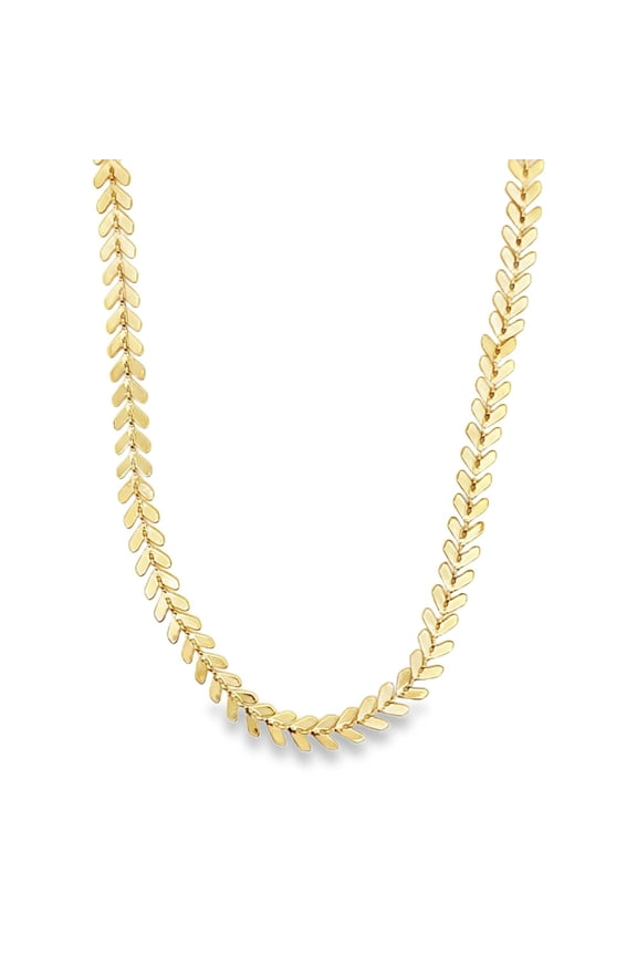 Leaf Chain Sharp Arrow CHEVRON Necklace (G39)
