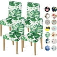 thumbnail image 1 of Leaf Chair Covers for Dining Room Set of 4, Dining Chairs Seat Cover,Kitchen Stretch Chair Covers,Seat Cover for Dining Chairs,Furniture Protector for Chairs Dining Room,Slipcover Chair Covers, 1 of 6