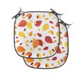 thumbnail image 1 of Leaf Chair Seating Cushion Set of 4, Colorful Fall Autumn Leaves on White Background Seasonal Design Modern Art, Seat Pads for Office with Anti-slip Backing, 16"x16", Red Orange Yellow, by Ambesonne, 1 of 7