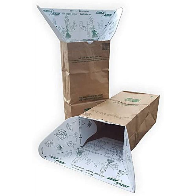 Leaf Chute Funnel and Paper Lawn Bag Holder. Rake and fill from the